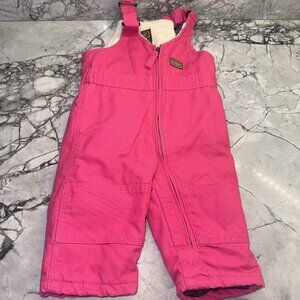 Schmidt Baby Girls 12 Months Pink Fleece Lined Overalls